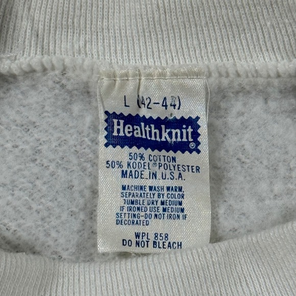 Vintage Healthknit Guadala Harrys San Bernardino Sweatshirt White Large USA - Picture 4 of 6